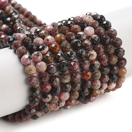 Natural Rhodonite Beads Strands G-G161-A08-03-1