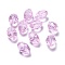 K9 Glass, Imitation Austrian Crystal Beads, Faceted, Oval, Pearl Pink, 9x6mm, Hole: 0.8~1.4mm