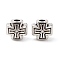 Tibetan Style Alloy Beads, Cadmium Free & Lead Free, Cross, Antique Silver, 9.5x11x7.4mm, Hole: 2.7mm, about 403pcs/1000g