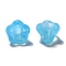 Translucent Czech Glass Beads, Flower, Light Blue, 10x8mm, Hole: 2mm, about 120pcs/bag