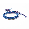 3Pcs 3 Style Plastic Braided Bead Bracelets Set BJEW-B065-10B-1