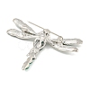 Alloy Rhinestone Dragonfly Brooch JEWB-U006-05B-P-2