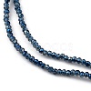 Faceted Rondelle Glass Beaded Necklaces NJEW-JN03004-04-3