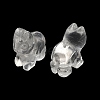 Natural Quartz Crystal Carved Half Hole Beads G-K367-02B-2