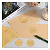 CRASPIRE 50 Sheets 2 Styles Self Adhesive Gold Foil Embossed Stickers DIY-CP0010-49-4