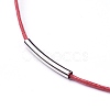 Adjustable Waxed Cotton Cord Bracelets BJEW-JB04242-2