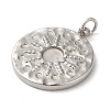 304 Stainless Steel Pendant Cabochon Settings STAS-K263-45P-2