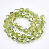 Electroplate Glass Beads Strands EGLA-Q118-6mm-B18-2