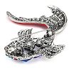 Zinc Alloy Colorful Rhinestone Brooch JEWB-U011-03AS-06-2