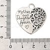 Heart with Words Tibetan Style Alloy Pendants TIBEP-S295-43AS-RS-3