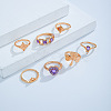 7Pcs Alloy Rhinestone Plain Band Rings PW-WGC2D76-01-3