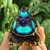 Resin Orgonite Pyramid Home Display Decorations G-PW0004-56A-05-1
