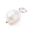 Grade B Natural Cultured Freshwater Pearl Charms PALLOY-JF01497-03-3