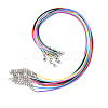 10Pcs 10 Colors Waxed Cord Necklace Making NCOR-YW0001-01-2