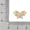 Brass Clear Cubic Zirconia Connector Charms KK-I719-03G-3