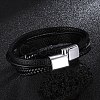 PU Leather Multi-strand Bracelets PW-WGD7CFC-01-3