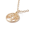 3Pcs 3 Style Natural Pearl & Tree of Life & Heart Pendant Necklaces Set NJEW-JN04005-5