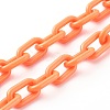 ABS Plastic Cable Chain Necklaces NJEW-JN03478-4
