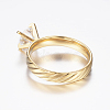 304 Stainless Steel Couple Rings RJEW-P057-06-9-4