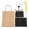 DIY Rectangle with Dog Pattern Kraft Paper Bag Making Set DIY-F079-09-2