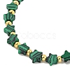 Synthetic Malachite Beaded Necklaces NJEW-P311-04A-G-2