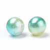 Rainbow Acrylic Imitation Pearl Beads OACR-R065-8mm-03-2