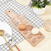Rectangle Wooden 12 Egg Holes Storage Tray ODIS-WH0030-27-5