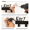 Cat Iron Wall Mounted Hook Hangers HJEW-WH0018-079-5