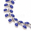 Enamel Wheat Link Chains Bracelet BJEW-P271-02P-06-2