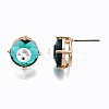 Brass Stud Earrings GLAA-S193-039D-LG-3