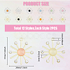 SUPERFINDINGS 24Pcs 12 Colors Cat Eye Sun Pendants with Crystal Rhinestone FIND-FH0007-93-2