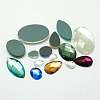 Mixed Shapes Faceted Glass Cabochons GLAA-I020-03M-1