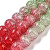 Spray Painted Crackle Glass Beads Strands DGLA-C002-8mm-06-3