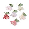 Glass with Acrylic Imitation Pearl Pendants PALLOY-TA00097-1