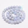 Natural Blue Lace Agate Bead Strands G-K153-B02-8mm-A-2