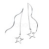 Star Shape Brass Ear Threads EJEW-BB63735-A-1
