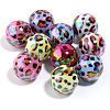 10Pcs UV Plating Colours Acrylic Beads OACR-S146-01L-1