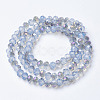 Electroplate Glass Beads Strands X-EGLA-A034-J4mm-F03-2