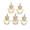 Brass Cubic Zirconia Pendants KK-R134-082-NF-1