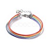 Waxed Polyester Cord Multi-strand Bracelets BJEW-JB04471-1