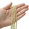 Glass Pearl Barrel Beads Strands HY-O001-B-03-4