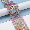 Crackle Glass Round Bead Strands CCG-C001-01B-01-2