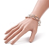Glass Beads Five Loops Wrap Bracelets BJEW-JB09056-05-3