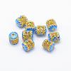 Electroplate Brass Enamel Beads KK-K185-01-RS-1