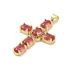 Real 18K Gold Plated Brass Micro Pave Cubic Zirconia Pendants KK-A209-30G-3