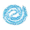 Electroplate Glass Beads Strands X-EGLA-N002-13-A05-2