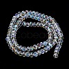 Transparent Electroplate Glass Beads Strands GLAA-Q099-H01-09-3