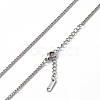 304 Stainless Steel Curb Chain Necklace for Men Women NJEW-K245-015A-2