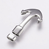 Tarnish Resistant 304 Stainless Steel Hook Clasps STAS-F122-28P-2