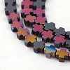 Electroplated Non-magnetic Synthetic Hematite Beads Strands G-P408-C-3